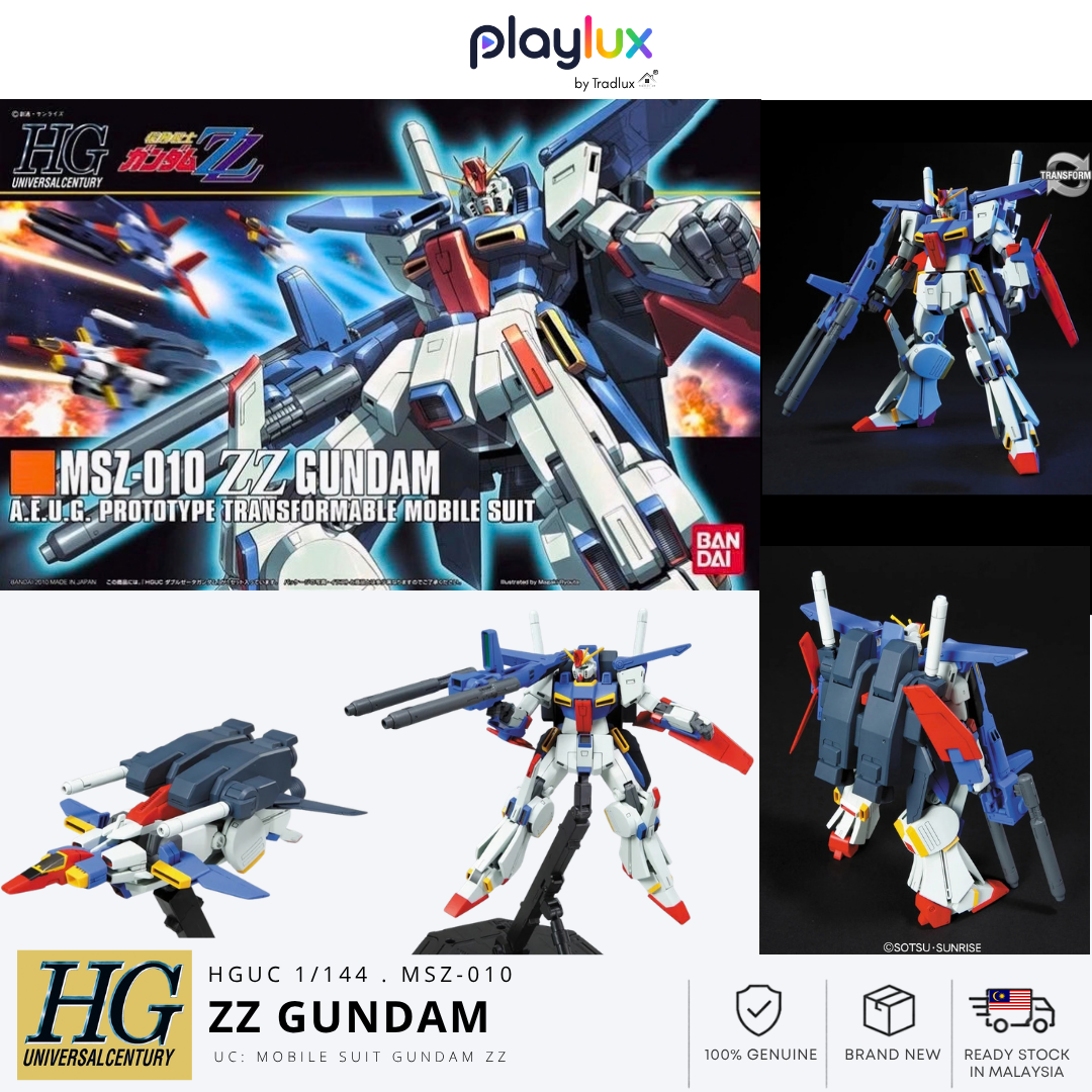 Bandai HGUC 1/144 ZZ Gundam MSZ-010 Model Kit | PLAYLUX