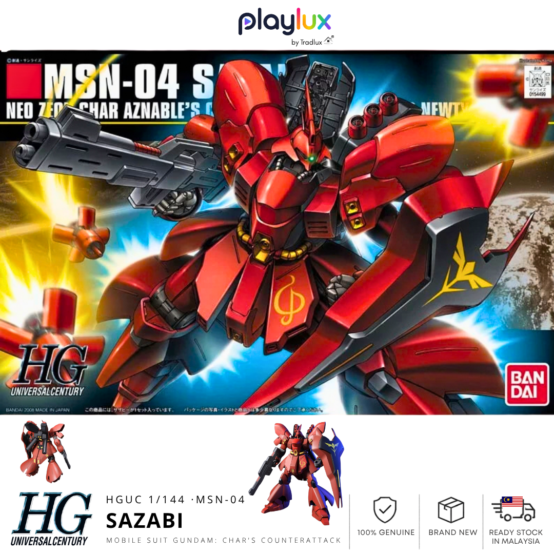 Bandai HGUC 1/144 Sazabi MSN-04 Gundam Model Kit | Original